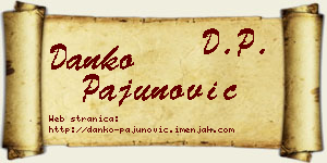 Danko Pajunović vizit kartica